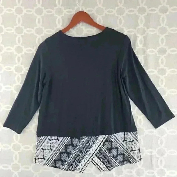 J. Jill Wearever Black Wrap back‎ Long Sleeve Blouse S/P - Picture 2 of 10